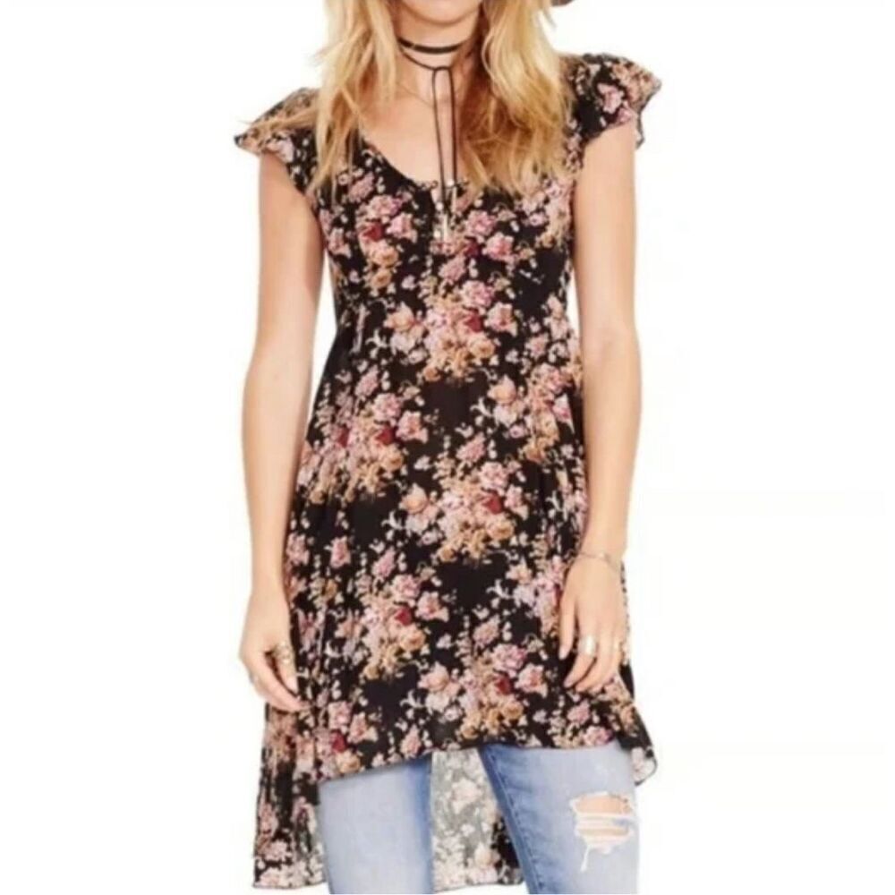Denim & Supply Ralph Lauren Women's Multicolor Floral High Low Dress Size 6
